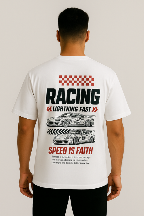 TAMORA Racing Graphic Tee – White